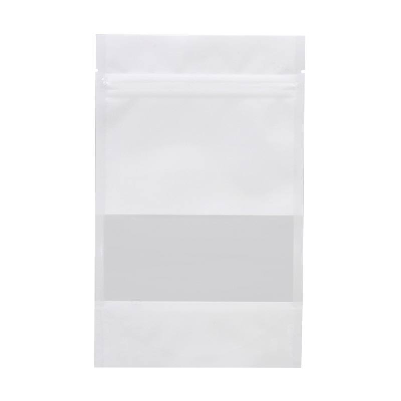 フォーション チャック付スタンド袋 大 ホワイト 300枚/束（ご注文単位1束）【直送品】