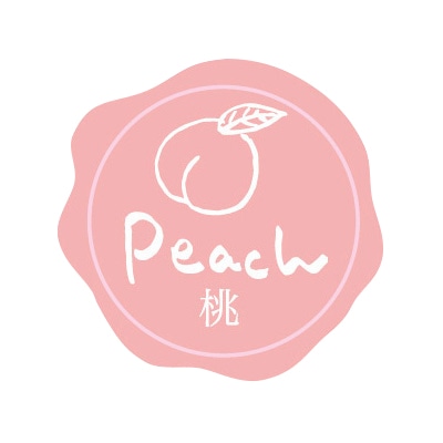 フォーション F フレーバーシール 桃 1500枚/束(ご注文単位1束)【直送品】