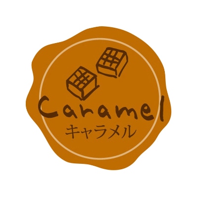 フォーション F　フレーバーシール  キャラメル 1500枚/束（ご注文単位1束）【直送品】