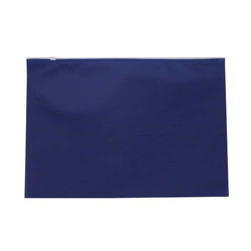 ㈱三和 不織布　チャック付きポーチ A4 SW3725-37　ネイビー 100枚/袋（ご注文単位1袋）【直送品】