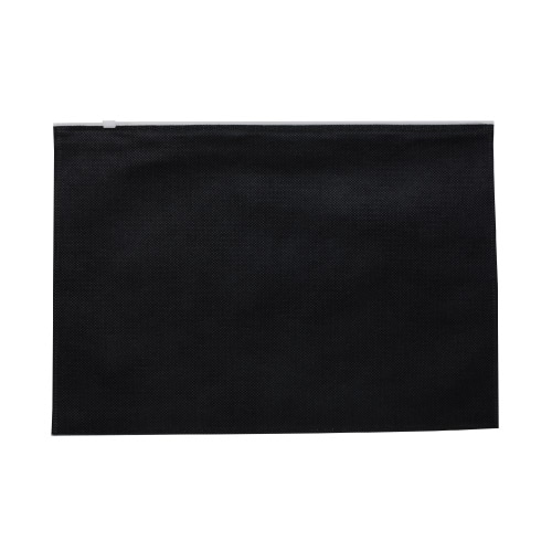 ㈱三和 不織布　チャック付きポーチ A4 SW3725-40　ブラック 100枚/袋（ご注文単位1袋）【直送品】