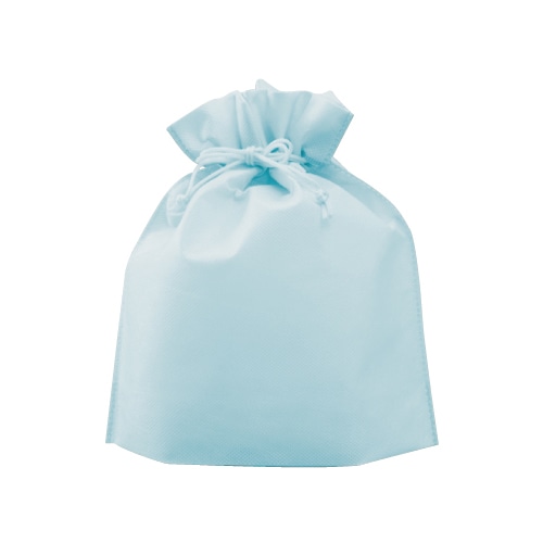 ㈱三和 不織布　巾着  SW2528-4　ライトブルー 50枚/袋（ご注文単位1袋）【直送品】
