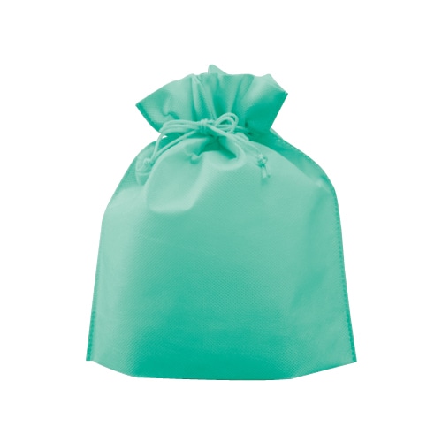 ㈱三和 不織布　巾着  SW2528-6　アクアマリン 50枚/袋（ご注文単位1袋）【直送品】