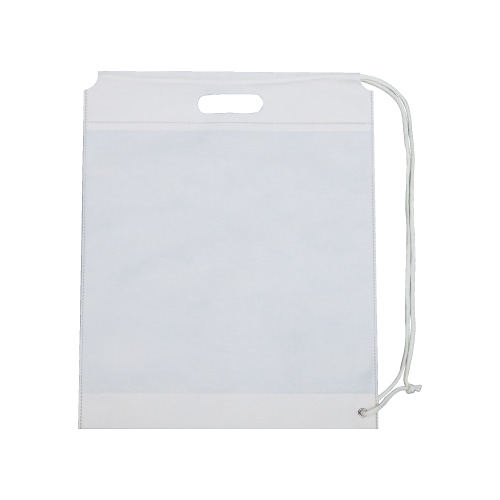 ㈱三和 不織布　ショルダーバッグ  SW4049-1　ホワイト 50枚/袋（ご注文単位1袋）【直送品】