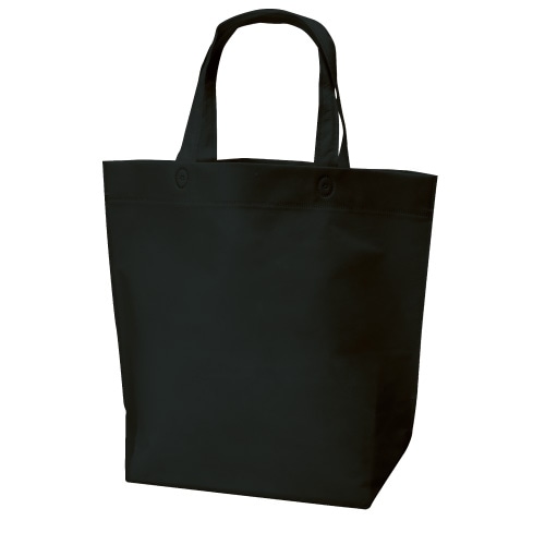 ㈱三和 不織布　船底マチ付バッグ 底マチ付バッグ SW403512-40　ブラック 50枚/袋（ご注文単位1袋）【直送品】