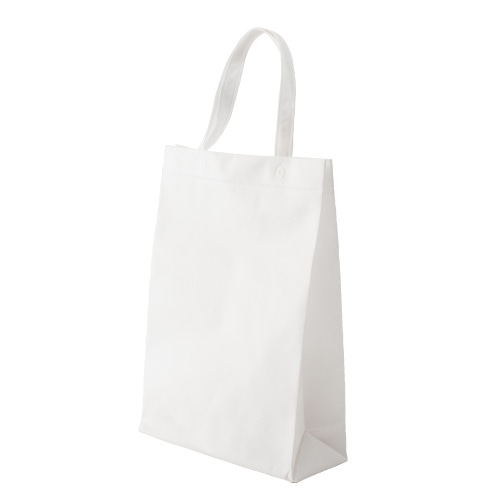 ㈱三和 不織布　マチ付バッグ 大 SW4532-1　ホワイト 50枚/袋（ご注文単位1袋）【直送品】