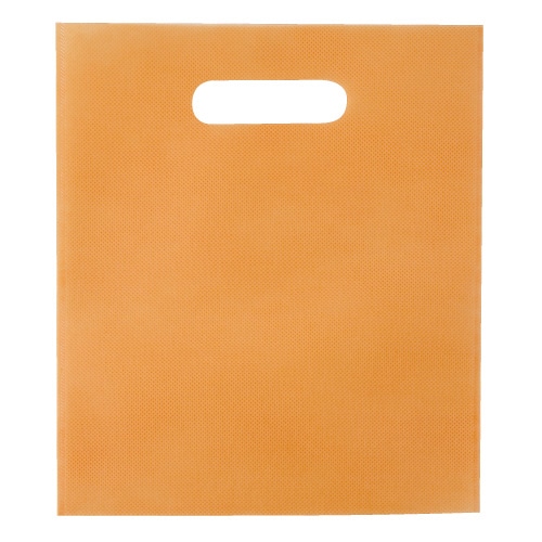 ㈱三和 不織布 ミニ小判抜きバッグ SW2530-18 パステルオレンジ 100枚/袋(ご注文単位1袋)【直送品】