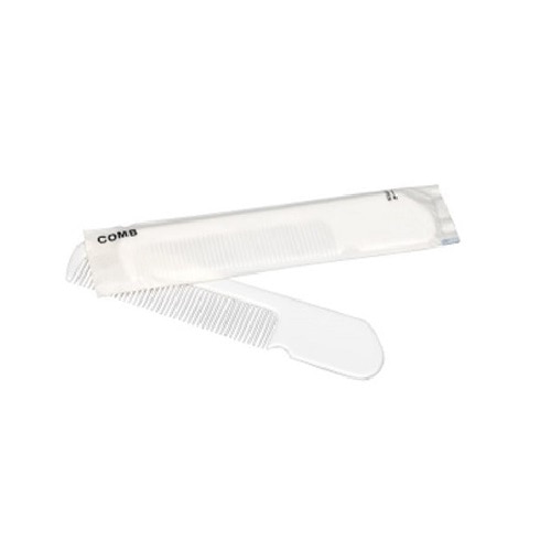 ㈱三和 アメニティ　持ち手付きクシ 丸型　マット袋入 SF-5　ホワイト 250個/箱（ご注文単位10箱）【直送品】