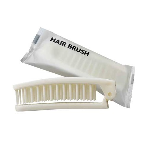 ㈱三和 アメニティ　折りたたみヘアブラシ マット袋入 SF-18M　ホワイト 200個/箱（ご注文単位8箱）【直送品】