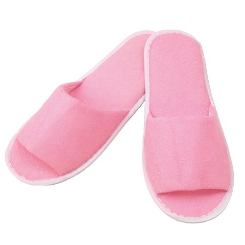 ㈱三和 カラースリッパ 袋入 YZ-0001V-P　ピンク 300個/箱（ご注文単位1箱）【直送品】