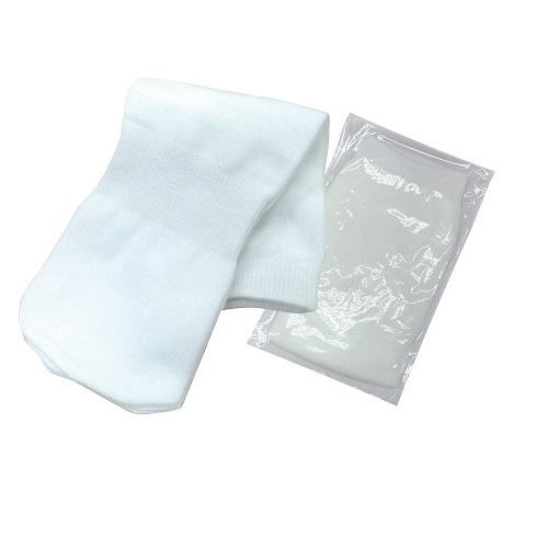 ㈱三和 靴下 踵付き OP袋入 SU-15 白 100個/袋(ご注文単位5袋)【直送品】