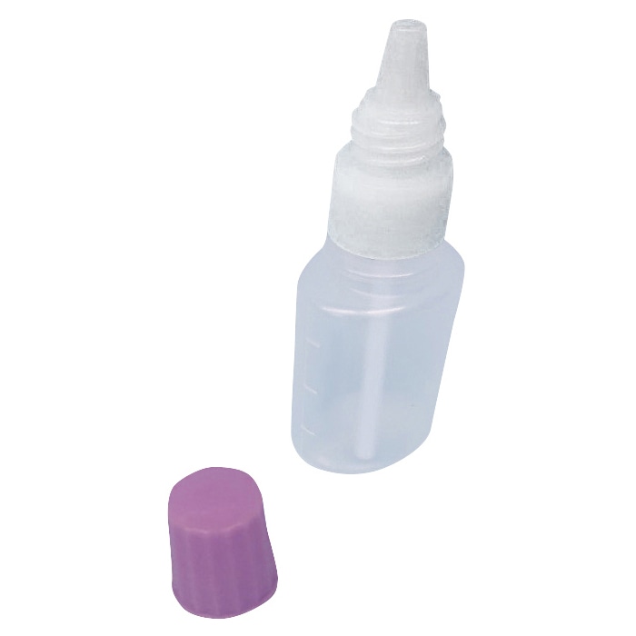 サンケミ噴霧容器　滅菌済　15cc　100本入 本体透明原色　キャップ藤  1箱（ご注文単位1箱）【直送品】