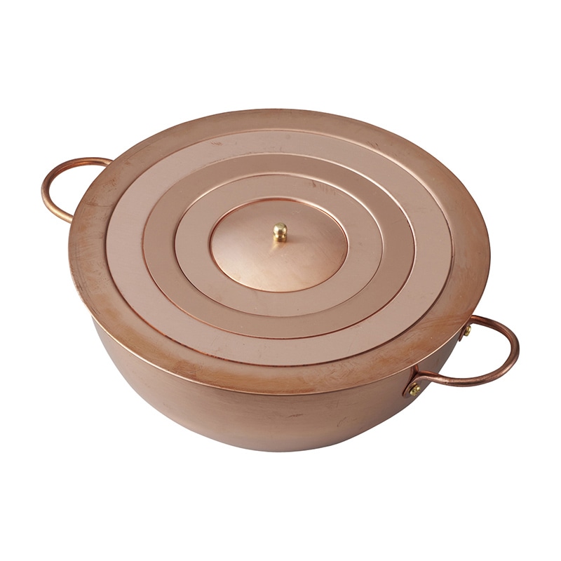重湯煎器 銅製 0450018 18cm 1組(ご注文単位1組)【直送品】