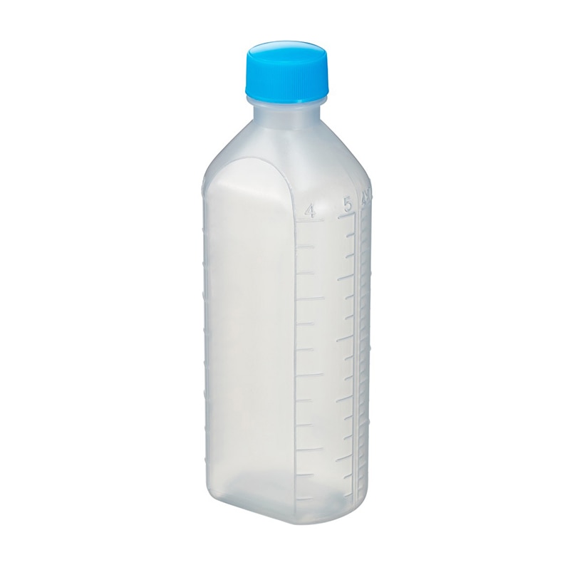 投薬瓶PPB　滅菌済　200cc 少数包装　5本入 キャップ青 1袋（ご注文単位1袋）【直送品】