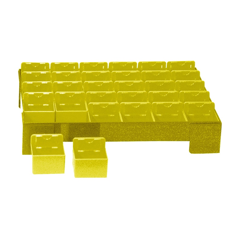 カラー散薬トレー　30人用　KT-30　イエロー   1組（ご注文単位1組）【直送品】