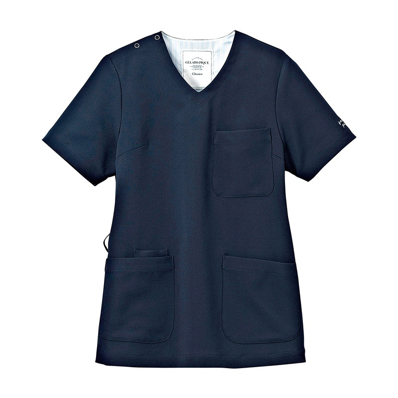 ジェラートピケ プルオーバースクラブ 608 ディープネイビー S 1枚(ご注文単位1枚)【直送品】