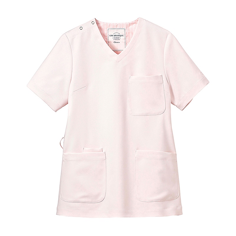 ジェラートピケ プルオーバースクラブ 608 ピンク EL 1枚(ご注文単位1枚)【直送品】