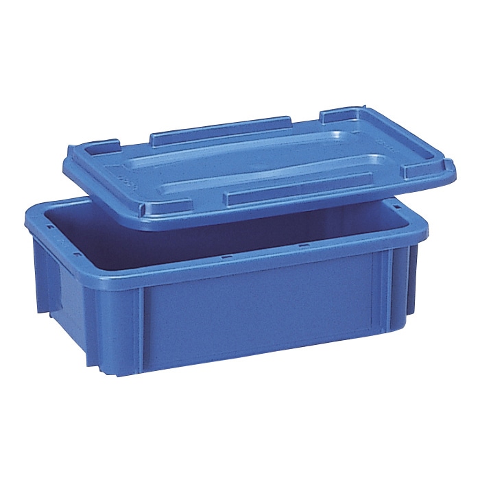 ポリコンテナー ロック蓋付 PT-9 385×310×135 ブルー 1個(ご注文単位1個)【直送品】
