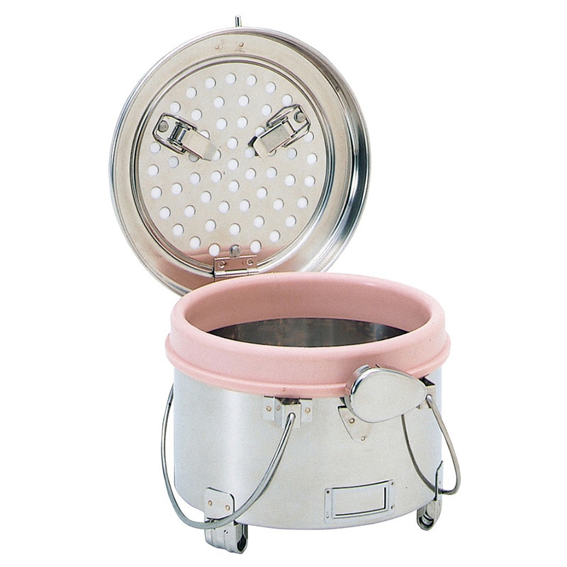 ニューカスト 丸型 18cm ワンタッチ止め フィルター式 ピンク 1個(ご注文単位1個)【直送品】