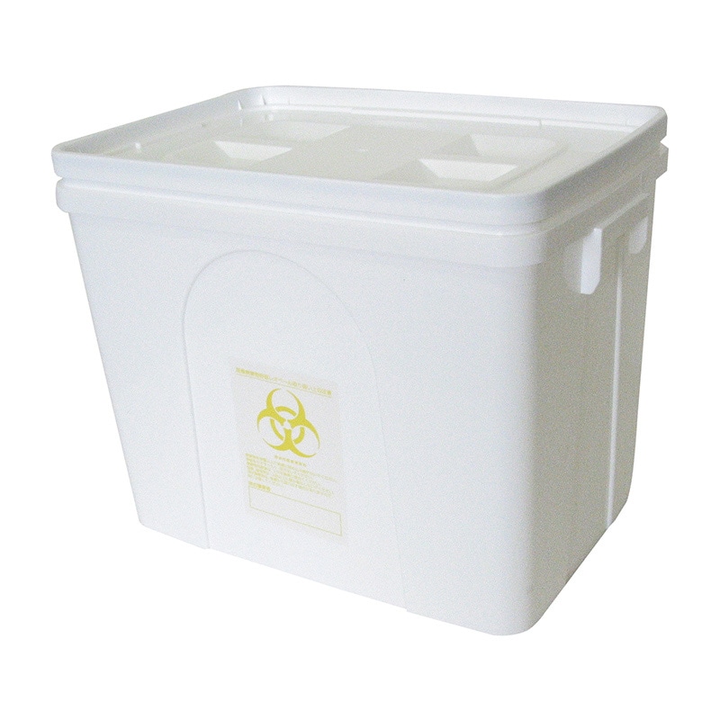 レオペール 感染性医療廃棄物容器 40L 470×320×370mm ハザード:黄 1個(ご注文単位20個)【直送品】