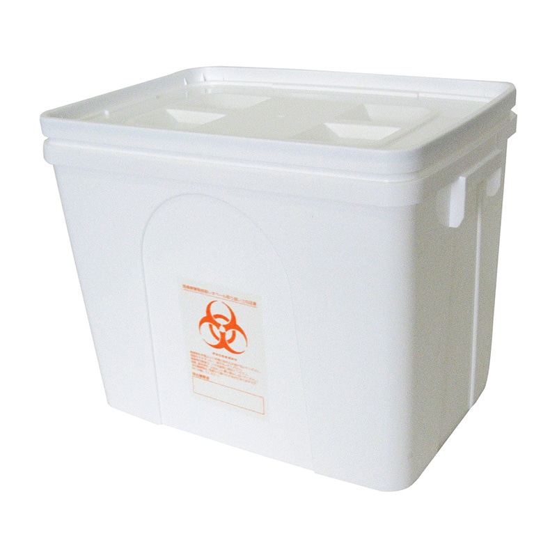 レオペール 感染性医療廃棄物容器 40L 470×320×370mm ハザード:オレンジ 1個(ご注文単位20個)【直送品】