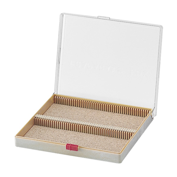 プレパラートボックス 透明フタ PB-100K 100枚用 1個(ご注文単位1個)【直送品】