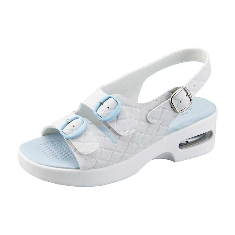 キルティングエアーソールサンダル サックス S 21.5~22.0cm 1組(ご注文単位1組)【直送品】