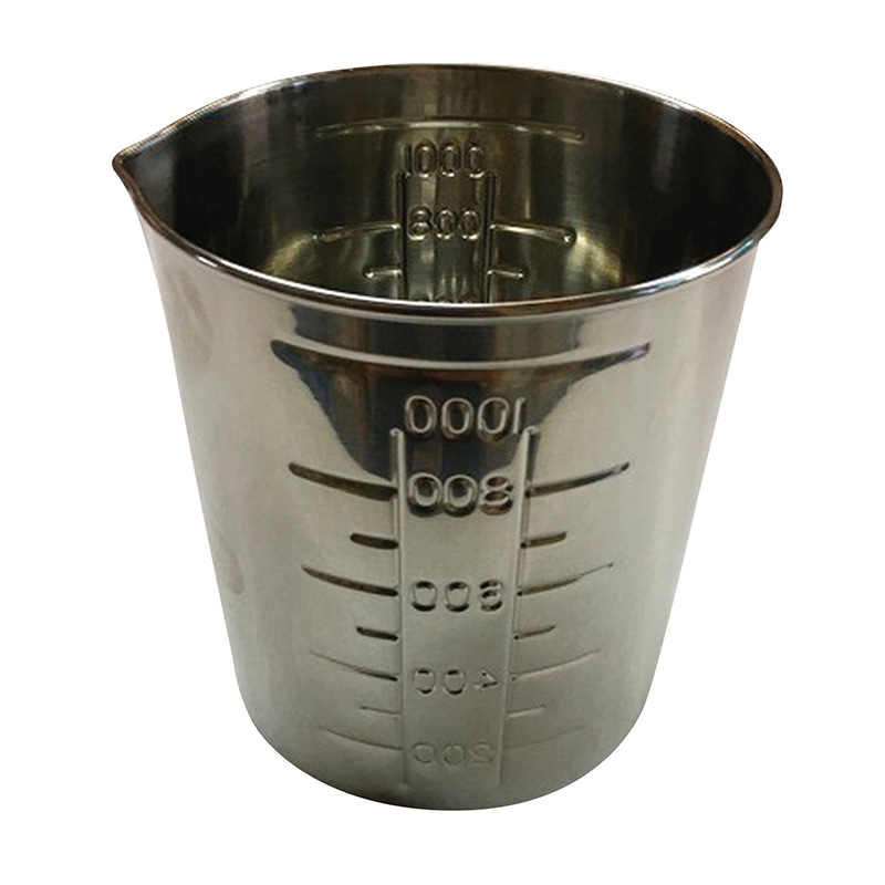 ステンレスビーカー 手なし 110×128mm 1000cc 1個(ご注文単位1個)【直送品】