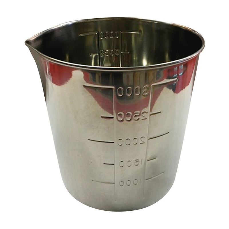 ステンレスビーカー 手なし 160×180mm 3000cc 1個(ご注文単位1個)【直送品】