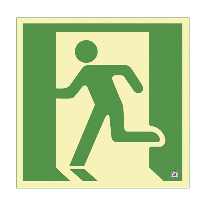 高輝度蓄光避難誘導標識 非常口 蓄光SN-2860 150360860 1枚(ご注文単位1枚)【直送品】