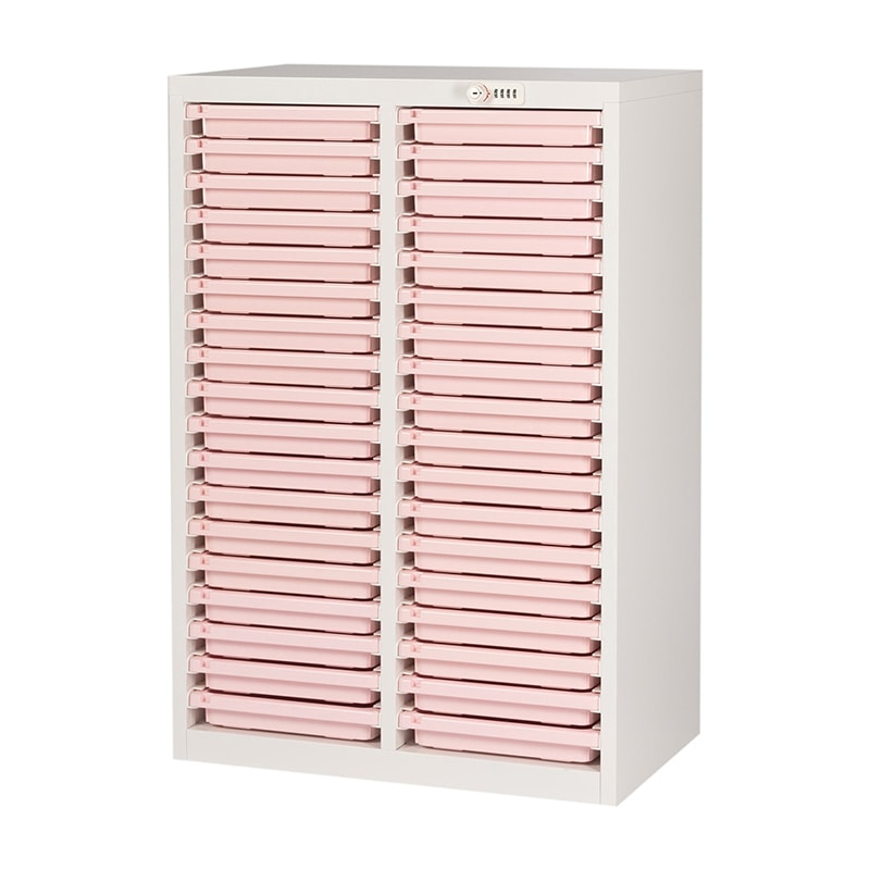 薬剤保管庫メディロックMLG　浅型 MLGC-236D　2列18段 ピーチ 1台（ご注文単位1台）【直送品】