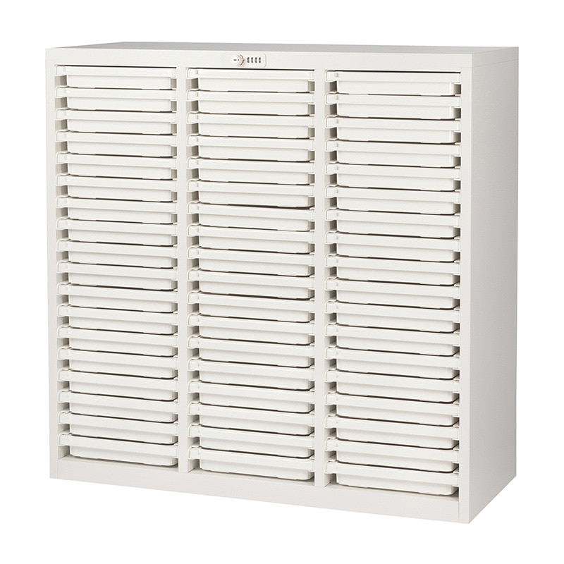 薬剤保管庫メディロックMLG　浅型 MLGC-354D　3列18段 ネオホワイト 1台（ご注文単位1台）【直送品】