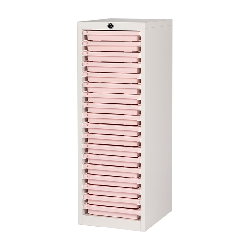 薬剤保管庫メディロックMLG　浅型 MLGC-118C　1列18段 ピーチ 1台（ご注文単位1台）【直送品】