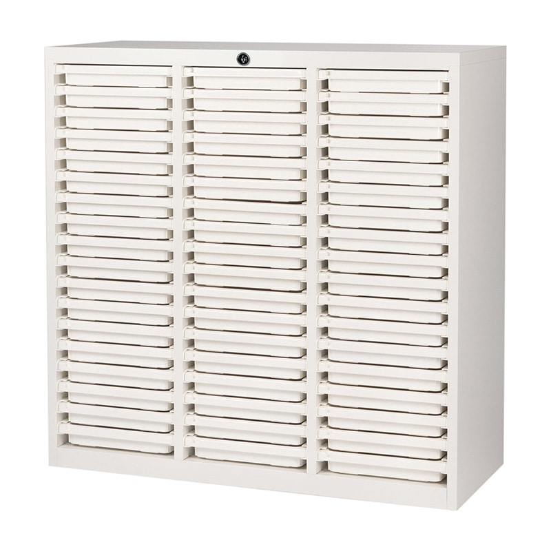 薬剤保管庫メディロックMLG　浅型 MLGC-354C　3列18段 ネオホワイト 1台（ご注文単位1台）【直送品】