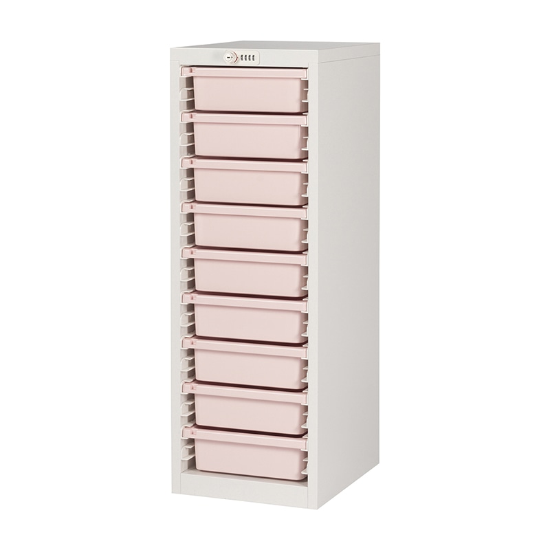 薬剤保管庫メディロックMLG　深型 MLGC-109D　1列9段 ピーチ 1台（ご注文単位1台）【直送品】