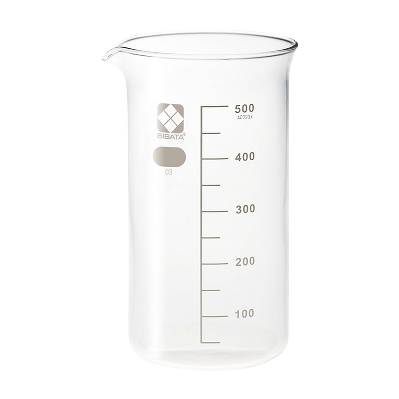 柴田トールビーカー 目安目盛付 500ml 010040-500A 1個(ご注文単位1個)【直送品】