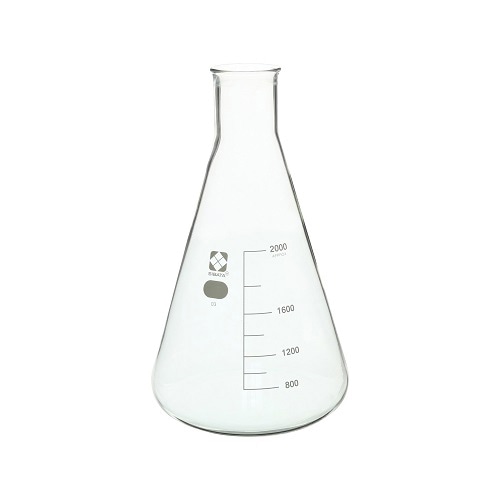 柴田三角フラスコ 目安目盛付 2L 010530-2000 1個(ご注文単位1個)【直送品】