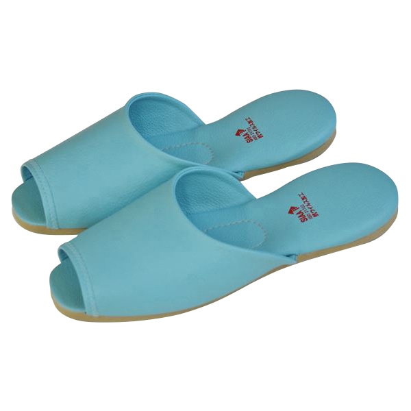 抗ウィルススリッパ　ウィルノンD NO.1313　27cm　前開 ブルー 1組（ご注文単位1足）【直送品】