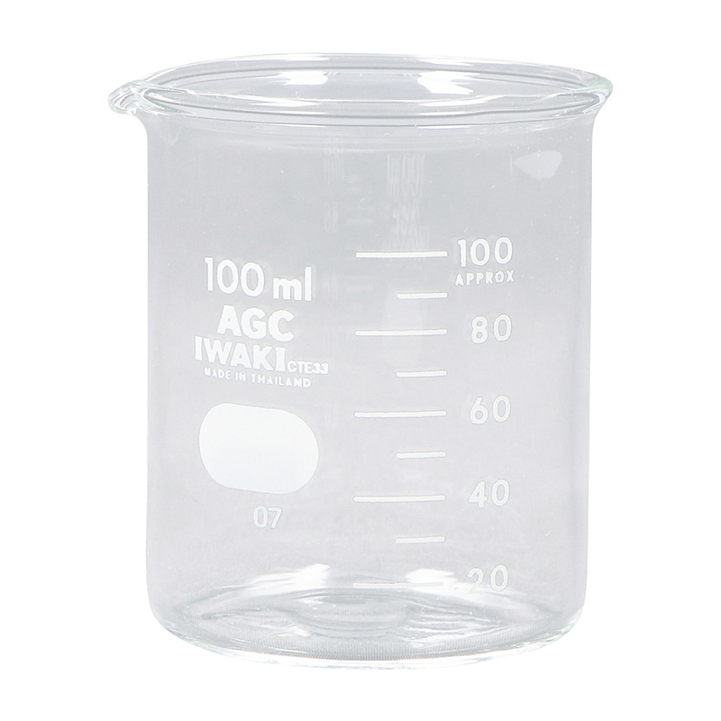 ビーカー ガラス製 100ml 55×70mm 1個(ご注文単位1個)【直送品】