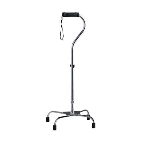 四点杖ラージベース CMS-40L シルバー 1本(ご注文単位1本)【直送品】