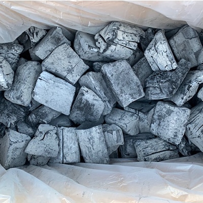 三峡 ラオス備長炭　荒上割 15kg  1箱（ご注文単位2箱）【直送品】