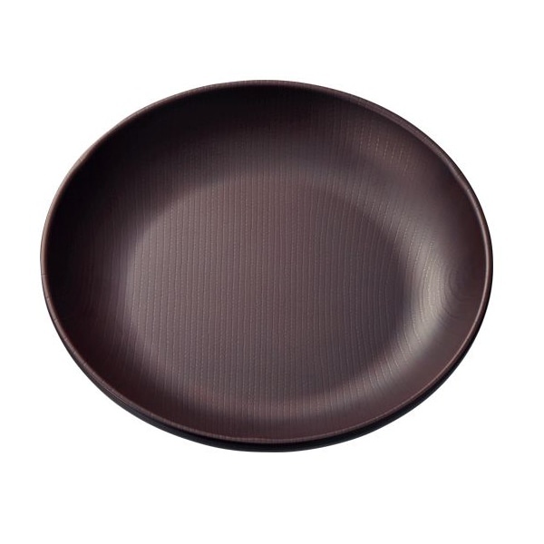 台和 メラミン食器 21cmプレート ダークブラウン WD-10-DBR 1枚（ご注文単位1枚）【直送品】