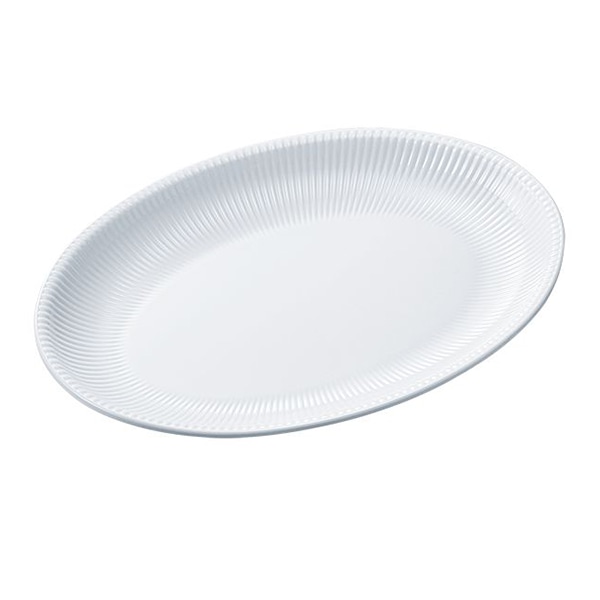 台和 メラミン食器 24cmオーバルプレート 白 BY-14-W 1枚（ご注文単位1枚）【直送品】