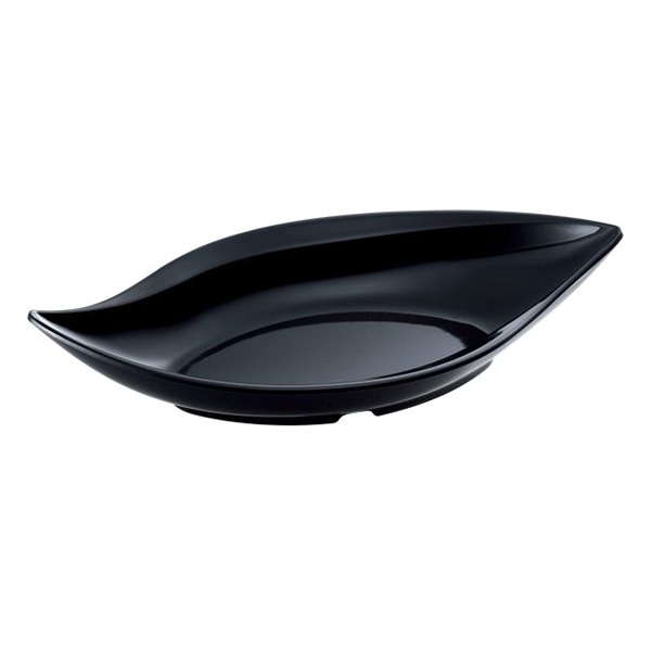 台和 メラミン食器 ワイドリーフプレート 黒 MDM-96-BK 1個(ご注文単位1個)【直送品】