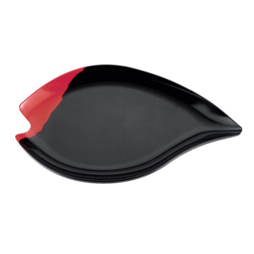 台和 ワンプレート皿 桜花皿42cm 黒朱 MDM-4-BRE 1個（ご注文単位1個）【直送品】