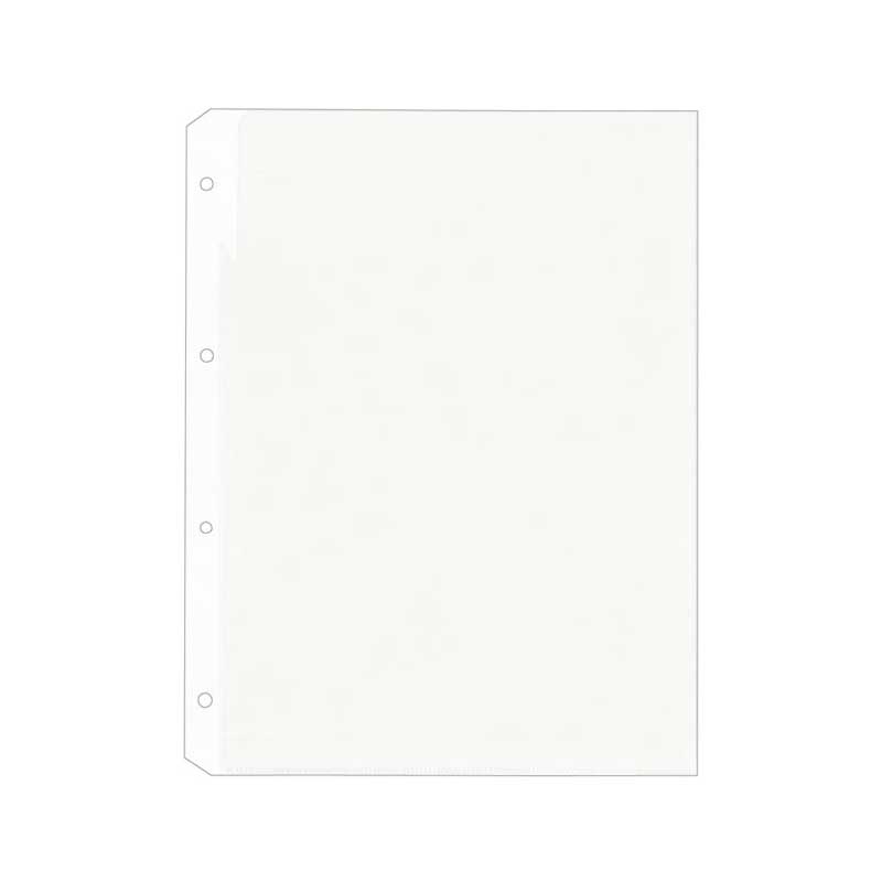 シンビ メニューブックパーツ　中ビニール-66 A4縦長　4穴　高透明  1枚（ご注文単位10枚）【直送品】
