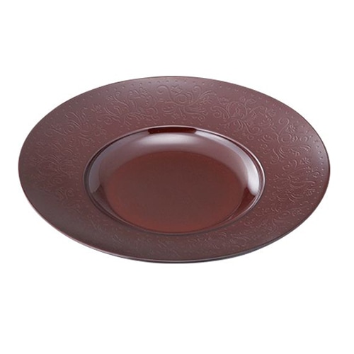 台和 メラミン食器　沙羅　23cmプレート 溜 BY-300-T 1枚（ご注文単位1枚）【直送品】