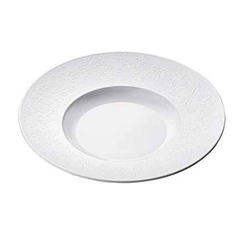 台和 メラミン食器　沙羅　23cmプレート 白 BY-300-W 1枚（ご注文単位1枚）【直送品】