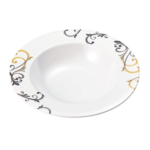 台和 メラミン食器　Fクープ皿 ダマスク BY-753-DSK 1枚（ご注文単位1枚）【直送品】