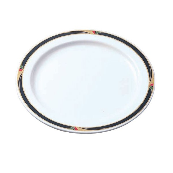 台和 メラミン食器　ミート皿21cm ウェーブ DY-210-GW 1枚（ご注文単位1枚）【直送品】